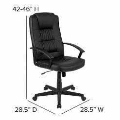 Best Pirce ⭐ Office Chairs Flash Furniture Flash Fundamentals LeatherSoft High Back Padded Task Office Chair, Black (CH197051X000BK) ✨ -Office Chairs Online store unnamed file 324