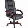 Best reviews of 😉 Executive/Managerial Chairs Boss High Back Executive Wood Finished Chair, Black/Mahogany (B8991-M) 🔥