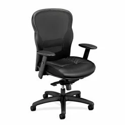 Cheapest 👏 Task Chairs HON Wave Mesh High-Back Task Chair, Adjustable Arms, SofThread Leather Seat (BSXVL701SB11) 😉