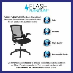 Deals 🎁 Office Chairs Flash Furniture Ergonomic Mesh Swivel Mid-Back Executive Office Chair, Black (BLLB8803) 🌟 -Office Chairs Online store unnamed file 330