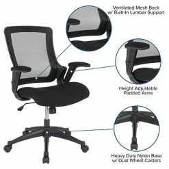 Deals 🎁 Office Chairs Flash Furniture Ergonomic Mesh Swivel Mid-Back Executive Office Chair, Black (BLLB8803) 🌟 -Office Chairs Online store unnamed file 332