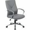 Discount ❤️ Executive/Managerial Chairs Boss Leather Accent Chair, Gray (B10101-GY) 🎉 -Office Chairs Online store unnamed file 3323