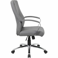 Discount ❤️ Executive/Managerial Chairs Boss Leather Accent Chair, Gray (B10101-GY) 🎉 -Office Chairs Online store unnamed file 3325