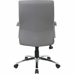 Discount ❤️ Executive/Managerial Chairs Boss Leather Accent Chair, Gray (B10101-GY) 🎉 -Office Chairs Online store unnamed file 3328