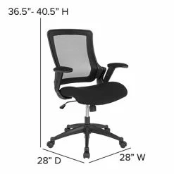 Deals 🎁 Office Chairs Flash Furniture Ergonomic Mesh Swivel Mid-Back Executive Office Chair, Black (BLLB8803) 🌟 -Office Chairs Online store unnamed file 333