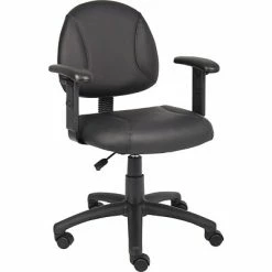 Promo 🤩 Task Chairs Boss Posture Chair W/ Adjustable Arms, Black (B306) 👍