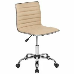 Best reviews of 🤩 Executive/Managerial Chairs Flash Furniture Low Back Armless Ribbed Swivel Task Chair, Tan (DS512BTAN) ❤️
