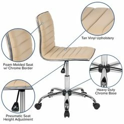 Best reviews of 🤩 Executive/Managerial Chairs Flash Furniture Low Back Armless Ribbed Swivel Task Chair, Tan (DS512BTAN) ❤️ -Office Chairs Online store unnamed file 3366