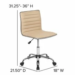Best reviews of 🤩 Executive/Managerial Chairs Flash Furniture Low Back Armless Ribbed Swivel Task Chair, Tan (DS512BTAN) ❤️ -Office Chairs Online store unnamed file 3367