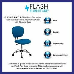 New 🔥 Flash Furniture Mesh Task Chairs With Chrome Base (H2376FTUR) 🥰 -Office Chairs Online store unnamed file 3402