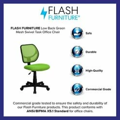 Buy 😉 Task Chairs Flash Furniture Fabric Mid-back Task Chair, Green 😀 -Office Chairs Online store unnamed file 3500