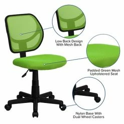 Buy 😉 Task Chairs Flash Furniture Fabric Mid-back Task Chair, Green 😀 -Office Chairs Online store unnamed file 3502