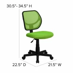 Buy 😉 Task Chairs Flash Furniture Fabric Mid-back Task Chair, Green 😀 -Office Chairs Online store unnamed file 3503