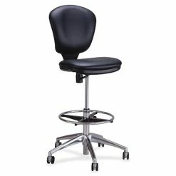 Flash Sale 🥰 Task Chairs Safco Metro Vinyl Extended Height Drafting Chair, Black (3442BV) 🤩