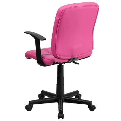 Wholesale ๐ Task Chairs Flash Furniture Mid-Back Quilted Vinyl Task Chair With Nylon Arms, Pink โจ 10 Wholesale ๐ Task Chairs Flash Furniture Mid-Back Quilted Vinyl Task Chair With Nylon Arms, Pink โจ - Image 8