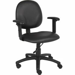 Best Sale 👏 Task Chairs Boss Diamond Task Chair W/ Adjustable Arms, Black (B9091-CS) 👏