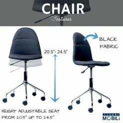 Best Pirce ⌛ Task Chairs Techni Mobili Tufted Armless Task Chair, Black 🎁 -Office Chairs Online store unnamed file 3544