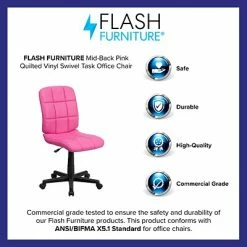 Best reviews of 😍 Task Chairs Flash Furniture Mid-Back Quilted Vinyl Task Chair, Pink 👍 -Office Chairs Online store unnamed file 3551