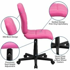 Best reviews of 😍 Task Chairs Flash Furniture Mid-Back Quilted Vinyl Task Chair, Pink 👍 -Office Chairs Online store unnamed file 3553