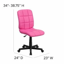 Best reviews of 😍 Task Chairs Flash Furniture Mid-Back Quilted Vinyl Task Chair, Pink 👍 -Office Chairs Online store unnamed file 3554
