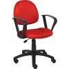 Brand new 🛒 Task Chairs Boss Microfiber Deluxe Posture Chair W/ Loop Arms, Red (B327-RD) ⭐ -Office Chairs Online store unnamed file 3557