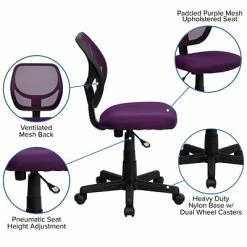 Flash Sale 🎉 Task Chairs Flash Furniture Mid-Back Task Chair, Purple 🌟 -Office Chairs Online store unnamed file 3570