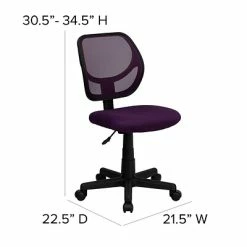 Flash Sale 🎉 Task Chairs Flash Furniture Mid-Back Task Chair, Purple 🌟 -Office Chairs Online store unnamed file 3571