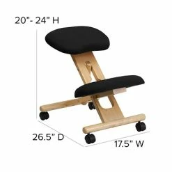 Wholesale 🎉 Task Chairs Flash Furniture Ergonomic Fabric Kneeling Chair, Armless, Black (WL-SB-210-GG) 👍 -Office Chairs Online store unnamed file 3585