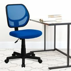 Cheapest 😀 Task Chairs Flash Furniture Fabric Mid-back Task Chair, Blue 🎁 -Office Chairs Online store unnamed file 3589