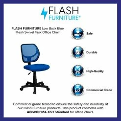 Cheapest 😀 Task Chairs Flash Furniture Fabric Mid-back Task Chair, Blue 🎁 -Office Chairs Online store unnamed file 3591