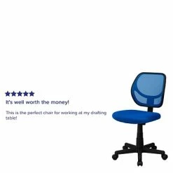 Cheapest 😀 Task Chairs Flash Furniture Fabric Mid-back Task Chair, Blue 🎁 -Office Chairs Online store unnamed file 3592