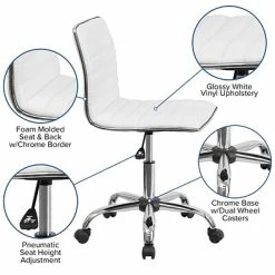 Cheap 🥰 Task Chairs Flash Furniture Low Back Armless White Ribbed Designer Swivel Task Chair (DS512BWH) ✨ -Office Chairs Online store unnamed file 3608