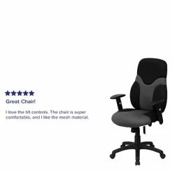 Best Pirce 🔔 Task Chairs Flash Furniture Mesh Ergonomic Task Chair With Adjustable Arms, Black/Gray 🎉 -Office Chairs Online store unnamed file 3616