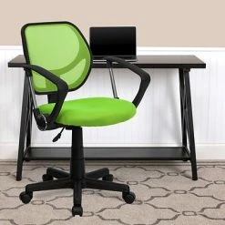 Cheap 😉 Task Chairs Flash Furniture Fabric Mid-Back Task Chair With Arm, Green ❤️ -Office Chairs Online store unnamed file 3622