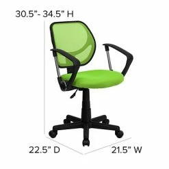 Cheap 😉 Task Chairs Flash Furniture Fabric Mid-Back Task Chair With Arm, Green ❤️ -Office Chairs Online store unnamed file 3626