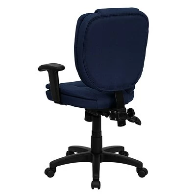 Deals ๐ Task Chairs Flash Furniture Mid Back Fabric Multi-Functional Ergonomic Task Chair With Arms, Navy Blue ๐ 6 Deals ๐ Task Chairs Flash Furniture Mid Back Fabric Multi-Functional Ergonomic Task Chair With Arms, Navy Blue ๐ - Image 4