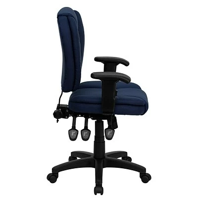 Deals ๐ Task Chairs Flash Furniture Mid Back Fabric Multi-Functional Ergonomic Task Chair With Arms, Navy Blue ๐ 7 Deals ๐ Task Chairs Flash Furniture Mid Back Fabric Multi-Functional Ergonomic Task Chair With Arms, Navy Blue ๐ - Image 5
