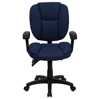 Deals ๐ Task Chairs Flash Furniture Mid Back Fabric Multi-Functional Ergonomic Task Chair With Arms, Navy Blue ๐ 8 Deals ๐ Task Chairs Flash Furniture Mid Back Fabric Multi-Functional Ergonomic Task Chair With Arms, Navy Blue ๐ - Image 6