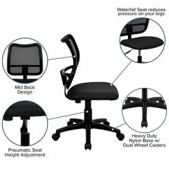 New ❤️ Task Chairs Flash Furniture Mid Back Mesh Tilt Lock Task Chair With Fabric Seat, Black 💯 16 New ❤️ Task Chairs Flash Furniture Mid Back Mesh Tilt Lock Task Chair With Fabric Seat, Black 💯 -Office Chairs Online store unnamed file 3665