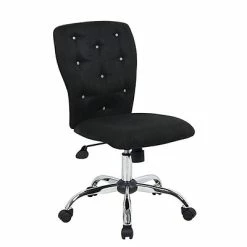 Flash Sale 😉 Task Chairs Boss Black Microfiber Tiffany Chair (B220-BK) 🎉