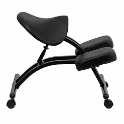 Outlet 🥰 Task Chairs Flash Furniture Ergonomic Kneeling Chair With Saddle Seat, Black 🔔 -Office Chairs Online store unnamed file 3704