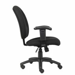 Deals 🛒 Task Chairs Boss Black Fabric Task Chair W/Adjustable Arms, Black (B495-BK) 🔥 -Office Chairs Online store unnamed file 3727