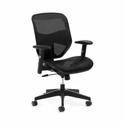 Discount ✔️ Task Chairs HON Prominent Mesh High-Back Task Chair, Adjustable Arms, Black Mesh (BSXVL534MST3) 👍
