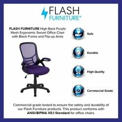 Wholesale 🎉 Office Chairs Flash Furniture Ergonomic Mesh Swivel High Back Office Chair, Purple (HL00161BKPUR) ⭐ -Office Chairs Online store unnamed file 375