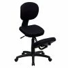 Outlet 🥰 Task Chairs Flash Furniture Ergonomic Fabric Kneeling Posture Task Chair, Armless, Black 🛒 -Office Chairs Online store unnamed file 3759