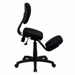 Outlet 🥰 Task Chairs Flash Furniture Ergonomic Fabric Kneeling Posture Task Chair, Armless, Black 🛒 -Office Chairs Online store unnamed file 3763