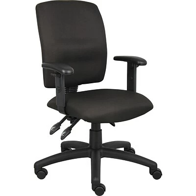 Promo ๐งจ Task Chairs Boss Multi-Function Fabric Task Chair W/ Adjustable Arms, Black (B3036-BK) ๐ฅ 3 Promo ๐งจ Task Chairs Boss Multi-Function Fabric Task Chair W/ Adjustable Arms, Black (B3036-BK) ๐ฅ