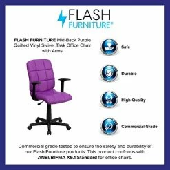 Best Pirce ❤️ Task Chairs Flash Furniture Mid-Back Quilted Vinyl Task Chair With Nylon Arms, Purple ✨ 14 Best Pirce ❤️ Task Chairs Flash Furniture Mid-Back Quilted Vinyl Task Chair With Nylon Arms, Purple ✨ -Office Chairs Online store unnamed file 3783