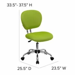 Outlet 👍 Task Chairs Flash Furniture Mid Back Mesh Task Chair, Apple Green (H2376FGN) ✔️ -Office Chairs Online store unnamed file 3806