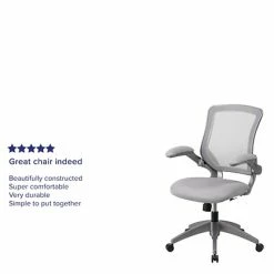 Best Sale ✨ Task Chairs Flash Furniture Mid-Back Gray Mesh Swivel Task Chair, Gray Frame And Flip-Up Arms (BLZP8805GY) 🔥 -Office Chairs Online store unnamed file 3813